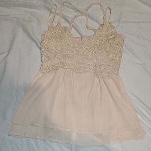 Amazon Cream Lace Camisole Top